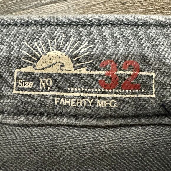 Faherty Pants Mens 32 Gray Stretch Terry 5-Pocket Slate Comfort MBC0020-SLT - Picture 3 of 10